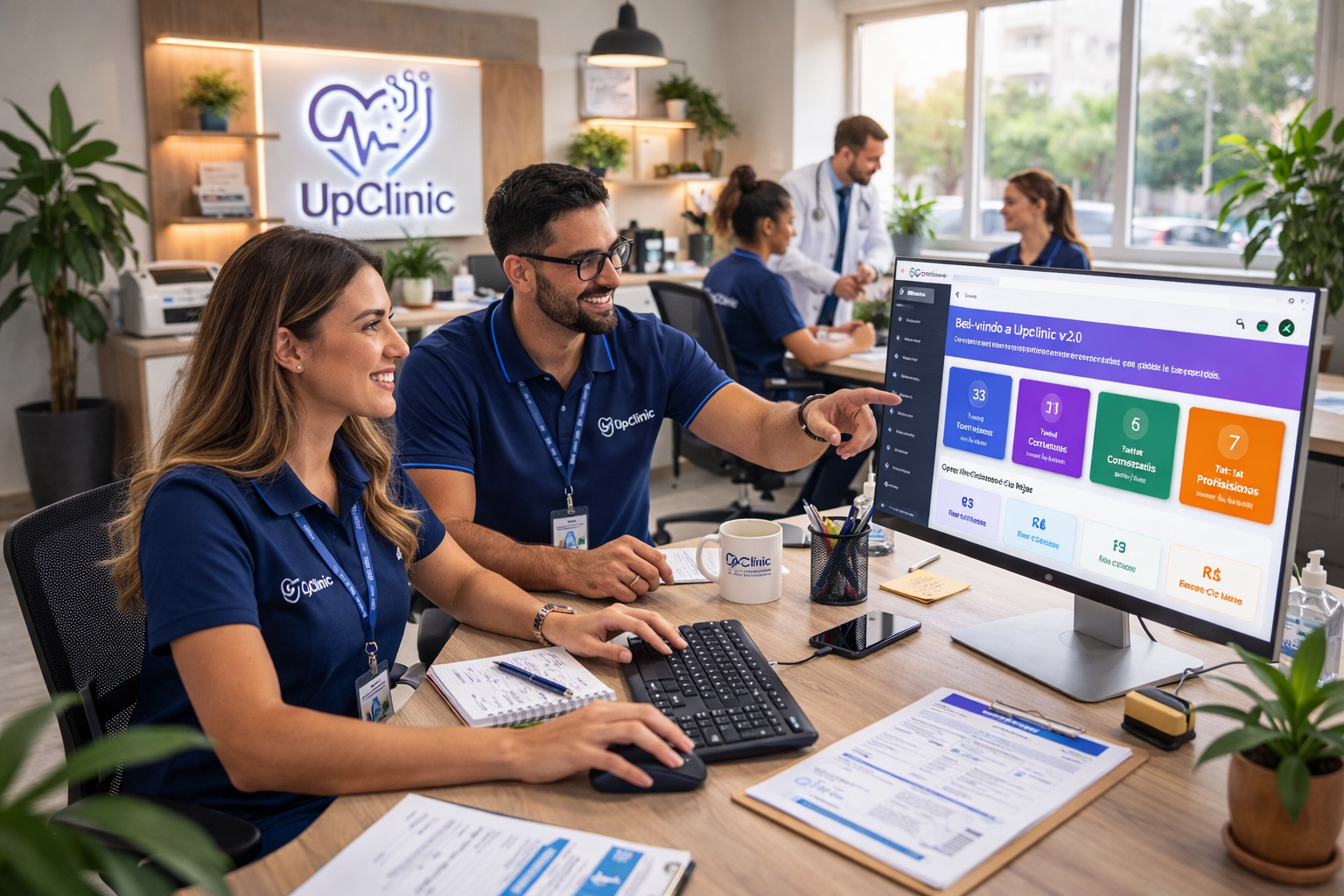 UpClinic - Equipe pronta para ajudar